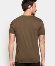 Leather Pocket V-Neck T-Shirt